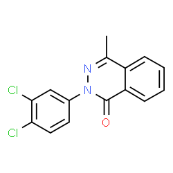 ChemSpider 2D Image | 2-(3,4-dichlorophenyl)-4-methylphthalazin-1-one | C15H10Cl2N2O