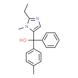ChemSpider 2D Image | (2-Ethyl-3-methyl-3H-imidazol-4-yl)-phenyl-p-tolyl-methanol | C20H22N2O