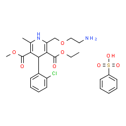 ChemSpider 2D Image | Amlodipine besylate | C26H31ClN2O8S