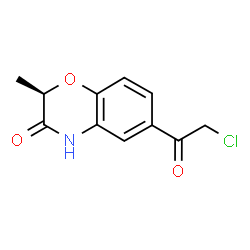 ChemSpider 2D Image | (2R)-6-(Chloroacetyl)-2-methyl-2H-1,4-benzoxazin-3(4H)-one | C11H10ClNO3