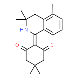 ChemSpider 2D Image | 5,5-Dimethyl-2-(3,3,5-trimethyl-3,4-dihydro-1(2H)-isoquinolinylidene)-1,3-cyclohexanedione | C20H25NO2