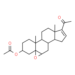 ChemSpider 2D Image | 20-Oxo-5,6-epoxypregn-16-en-3-yl acetate | C23H32O4