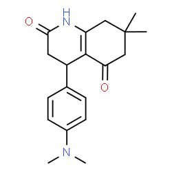 ChemSpider 2D Image | 4-[4-(Dimethylamino)phenyl]-7,7-dimethyl-4,6,7,8-tetrahydro-2,5(1H,3H)-quinolinedione | C19H24N2O2