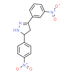 ChemSpider 2D Image | 2-Pyrazoline, 3-(3-nitrophenyl)-5-(4-nitrophenyl)- | C15H12N4O4
