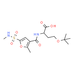 ChemSpider 2D Image | N-[2-Methyl-5-(methylsulfamoyl)-3-furoyl]-O-(2-methyl-2-propanyl)homoserine | C15H24N2O7S