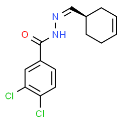 ChemSpider 2D Image | 3,4-Dichloro-N'-[(Z)-(1R)-3-cyclohexen-1-ylmethylene]benzohydrazide | C14H14Cl2N2O