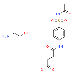 ChemSpider 2D Image | 2-Hydroxyethanaminium 4-{[4-(acetylsulfamoyl)phenyl]amino}-4-oxobutanoate | C14H21N3O7S