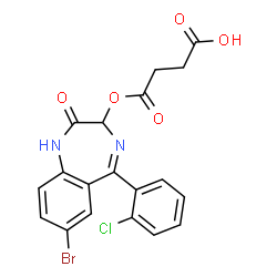 ChemSpider 2D Image | Cinazepam | C19H14BrClN2O5