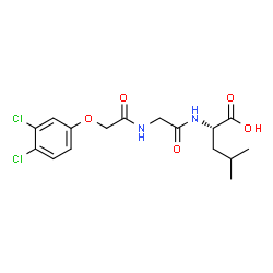 ChemSpider 2D Image | N-[(3,4-Dichlorophenoxy)acetyl]glycyl-L-leucine | C16H20Cl2N2O5