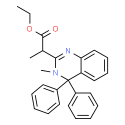 ChemSpider 2D Image | Ethyl 2-(3-methyl-4,4-diphenyl-3,4-dihydro-2-quinazolinyl)propanoate | C26H26N2O2