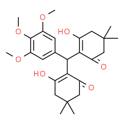 ChemSpider 2D Image | 2,2'-[(3,4,5-Trimethoxyphenyl)methylene]bis(3-hydroxy-5,5-dimethyl-2-cyclohexen-1-one) | C26H34O7
