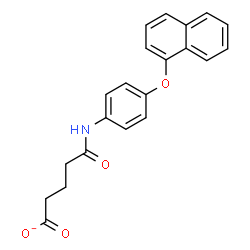 ChemSpider 2D Image | 5-{[4-(1-Naphthyloxy)phenyl]amino}-5-oxopentanoate | C21H18NO4