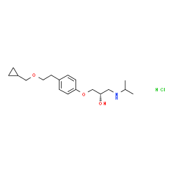 ChemSpider 2D Image | Levobetaxolol HCl | C18H30ClNO3