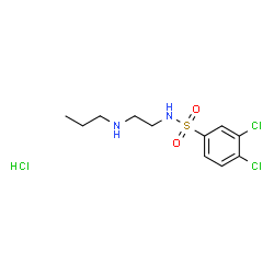 ChemSpider 2D Image | 3,4-Dichloro-N-[2-(propylamino)ethyl]benzenesulfonamide hydrochloride (1:1) | C11H17Cl3N2O2S