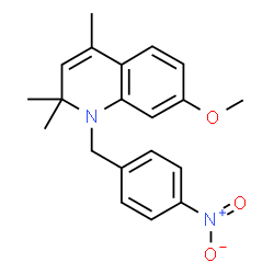 ChemSpider 2D Image | 7-Methoxy-2,2,4-trimethyl-1-(4-nitrobenzyl)-1,2-dihydroquinoline | C20H22N2O3