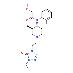 ChemSpider 2D Image | Brifentanil | C20H29FN6O3