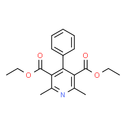 ChemSpider 2D Image | Diethyl 2,6-dimethyl-4-phenyl-3,5-pyridinedicarboxylate | C19H21NO4