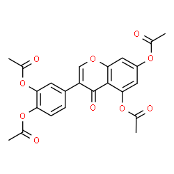 ChemSpider 2D Image | 5,7-Diacetoxy-3-(3,4-diacetoxyphenyl)-4H-chromen-4-one | C23H18O10