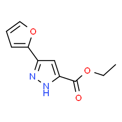 ChemSpider 2D Image | Ethyl 3-(2-furyl)-1H-pyrazole-5-carboxylate | C10H10N2O3