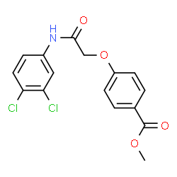 ChemSpider 2D Image | methyl 4-{[(3,4-dichlorophenyl)carbamoyl]methoxy}benzoate | C16H13Cl2NO4
