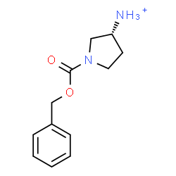 ChemSpider 2D Image | (3R)-1-[(Benzyloxy)carbonyl]-3-pyrrolidinaminium | C12H17N2O2