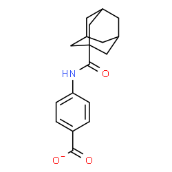 ChemSpider 2D Image | 4-[(Adamantan-1-ylcarbonyl)amino]benzoate | C18H20NO3
