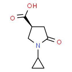 ChemSpider 2D Image | (3S)-1-Cyclopropyl-5-oxo-3-pyrrolidinecarboxylic acid | C8H11NO3