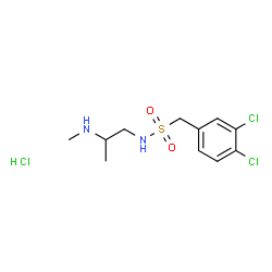 ChemSpider 2D Image | 1-(3,4-Dichlorophenyl)-N-[2-(methylamino)propyl]methanesulfonamide hydrochloride (1:1) | C11H17Cl3N2O2S