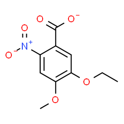 ChemSpider 2D Image | 5-Ethoxy-4-methoxy-2-nitrobenzoate | C10H10NO6