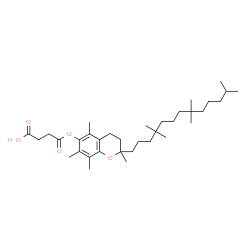 ChemSpider 2D Image | 4-Oxo-4-{[2,5,7,8-tetramethyl-2-(4,4,8,8,12-pentamethyltridecyl)-3,4-dihydro-2H-chromen-6-yl]oxy}butanoic acid | C35H58O5
