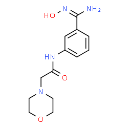 ChemSpider 2D Image | N-[3-(N'-Hydroxycarbamimidoyl)phenyl]-2-(4-morpholinyl)acetamide | C13H18N4O3