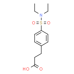ChemSpider 2D Image | 3-[4-(Diethylsulfamoyl)phenyl]propanoic acid | C13H19NO4S