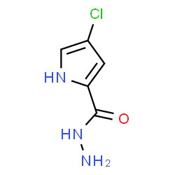 ChemSpider 2D Image | 4-Chloro-1H-pyrrole-2-carbohydrazide | C5H6ClN3O
