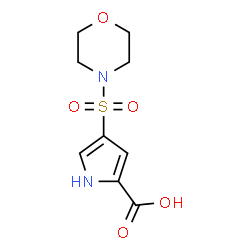 ChemSpider 2D Image | 4-(4-Morpholinylsulfonyl)-1H-pyrrole-2-carboxylic acid | C9H12N2O5S