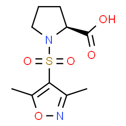 ChemSpider 2D Image | 1-[(3,5-Dimethyl-1,2-oxazol-4-yl)sulfonyl]-L-proline | C10H14N2O5S