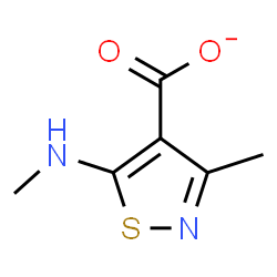 ChemSpider 2D Image | 3-Methyl-5-(methylamino)-1,2-thiazole-4-carboxylate | C6H7N2O2S