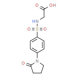 ChemSpider 2D Image | N-{[4-(2-Oxo-1-pyrrolidinyl)phenyl]sulfonyl}glycine | C12H14N2O5S