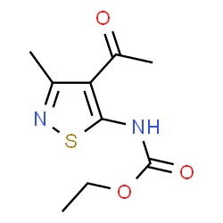 ChemSpider 2D Image | Ethyl (4-acetyl-3-methyl-1,2-thiazol-5-yl)carbamate | C9H12N2O3S