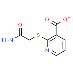 ChemSpider 2D Image | 2-[(2-Amino-2-oxoethyl)sulfanyl]nicotinate | C8H7N2O3S