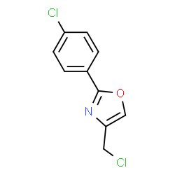 ChemSpider 2D Image | 4-(Chloromethyl)-2-(4-chlorophenyl)-1,3-oxazole | C10H7Cl2NO