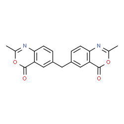 ChemSpider 2D Image | 6,6'-Methylenebis(2-methyl-4H-3,1-benzoxazin-4-one) | C19H14N2O4