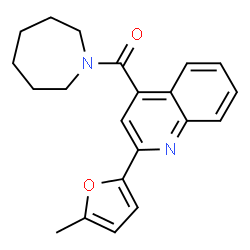 ChemSpider 2D Image | 1-Azepanyl[2-(5-methyl-2-furyl)-4-quinolinyl]methanone | C21H22N2O2