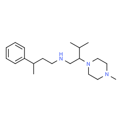 ChemSpider 2D Image | 3-Methyl-2-(4-methyl-1-piperazinyl)-N-(3-phenylbutyl)-1-butanamine | C20H35N3
