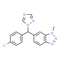 ChemSpider 2D Image | Vorozole | C16H13ClN6