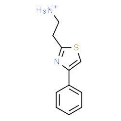 ChemSpider 2D Image | 2-(4-Phenyl-1,3-thiazol-2-yl)ethanaminium | C11H13N2S
