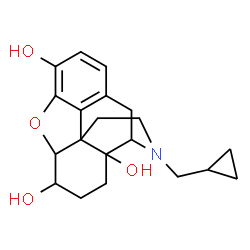 ChemSpider 2D Image | 17-(Cyclopropylmethyl)-4,5-epoxymorphinan-3,6,14-triol | C20H25NO4