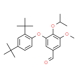 ChemSpider 2D Image | 3-(2,4-Di-tert-butylphenoxy)-4-isopropoxy-5-methoxybenzaldehyde | C25H34O4