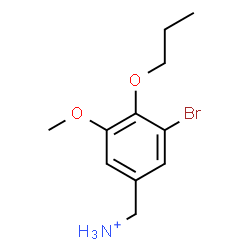 ChemSpider 2D Image | (3-Bromo-5-methoxy-4-propoxyphenyl)methanaminium | C11H17BrNO2