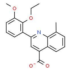 ChemSpider 2D Image | 2-(2-Ethoxy-3-methoxyphenyl)-8-methyl-4-quinolinecarboxylate | C20H18NO4
