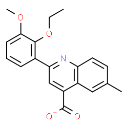 ChemSpider 2D Image | 2-(2-Ethoxy-3-methoxyphenyl)-6-methyl-4-quinolinecarboxylate | C20H18NO4